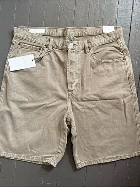Zara Men's Beige/Tan Denim Shorts
